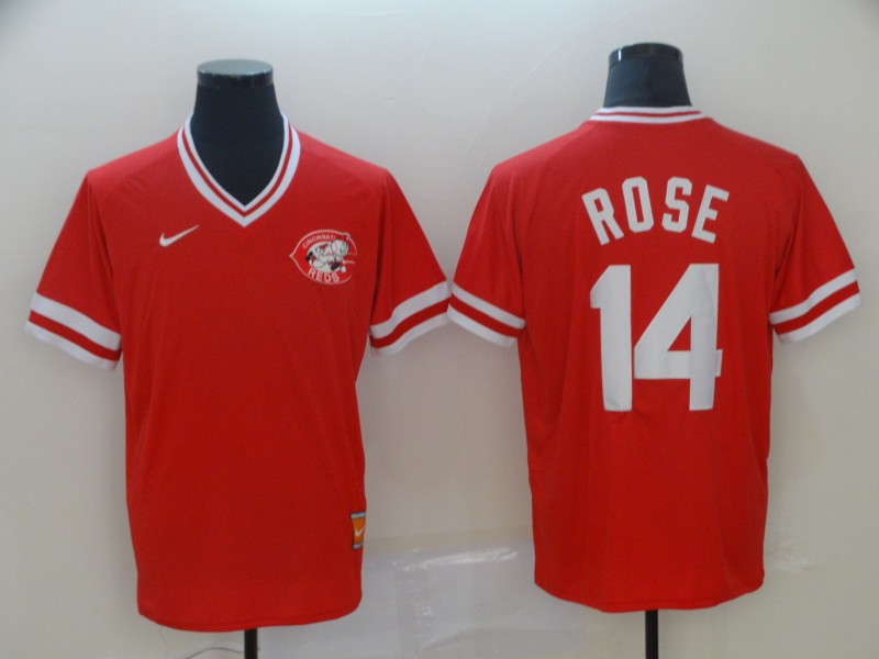 Men's Cincinnati Reds Pete Rose #14 Red Stitched Jersey